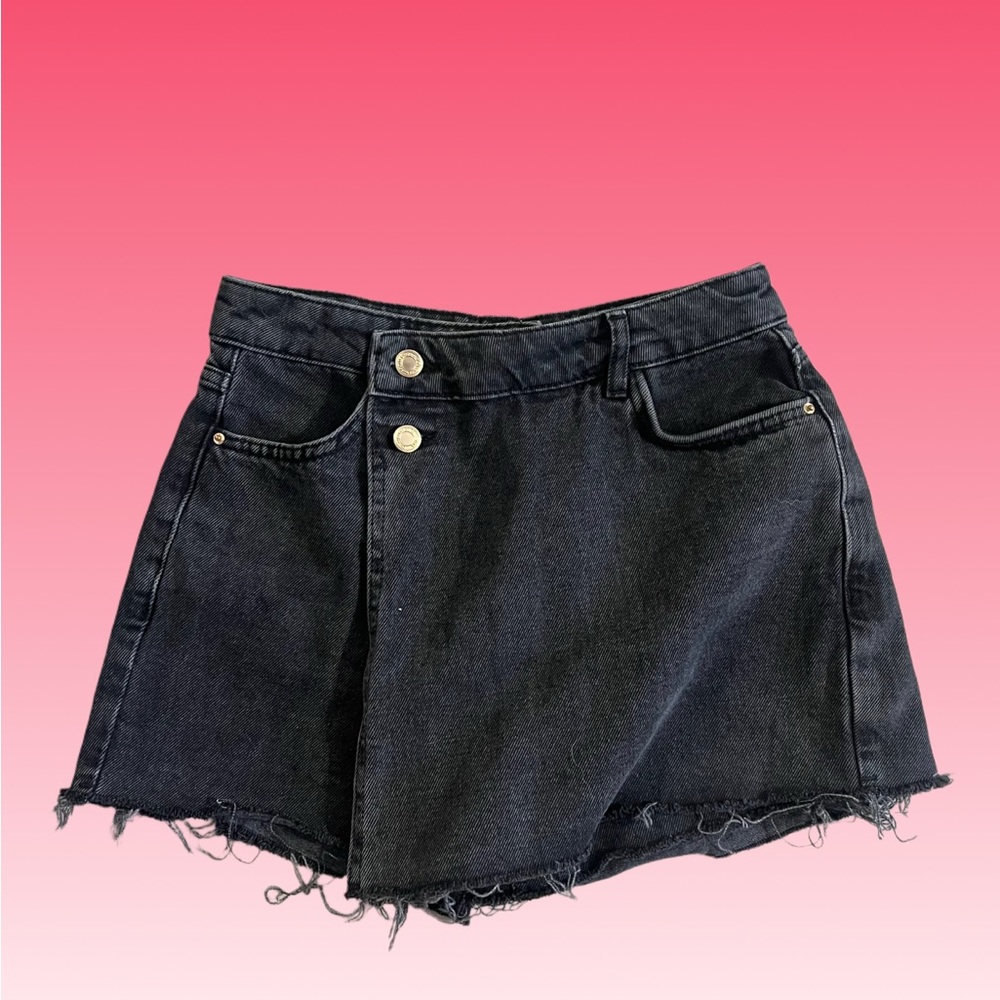 Zara Black Denim Skort